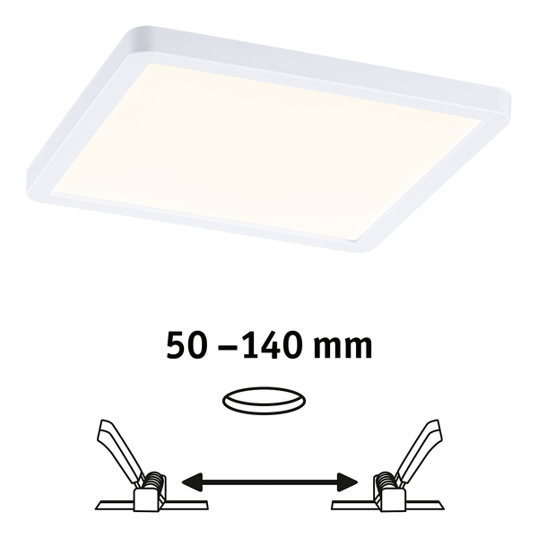 Deckenleuchte Areo - Kunststoff - Weiß - 1-flammig - 18 x 2.6 cm - Warmweiß