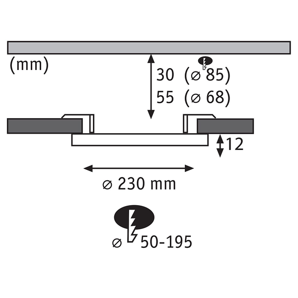 Deckenleuchte Areo 3-Step-Dim Rund - Kunststoff - 1-flammig - Weiß - Durchmesser: 23 cm - Universalweiß