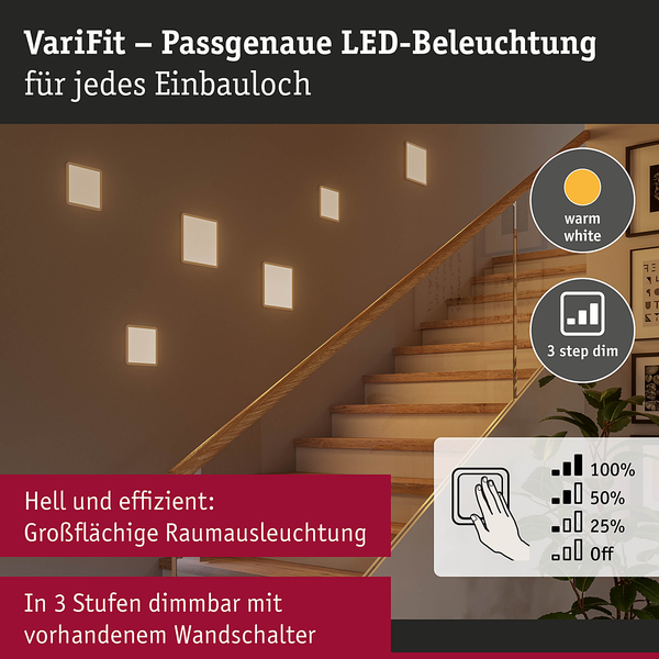 Deckenleuchte Areo 3-Step-Dim - Kunststoff - Weiß - 1-flammig - 18 x 2.6 cm - Warmweiß