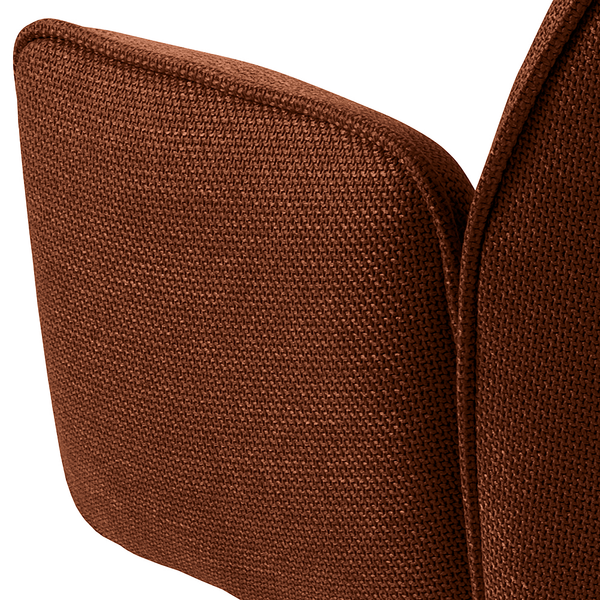 Drehbarer Armlehnenstuhl SUNDET 2er-Set - Strukturstoff Badia: Terracotta