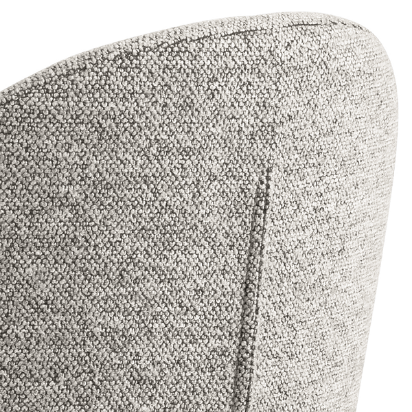 Barstuhl Carreras - Bouclé / Stahl - Grau / Schwarz