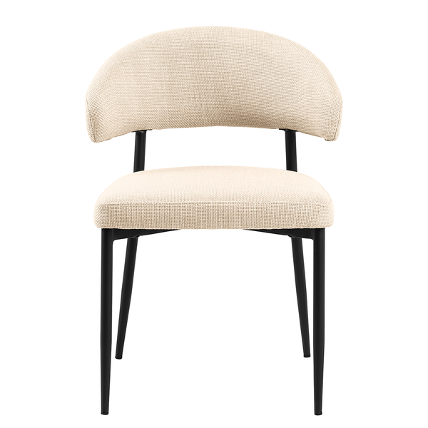 Polsterstuhl Asbo 2er-Set - Strukturstoff Badia: Beige