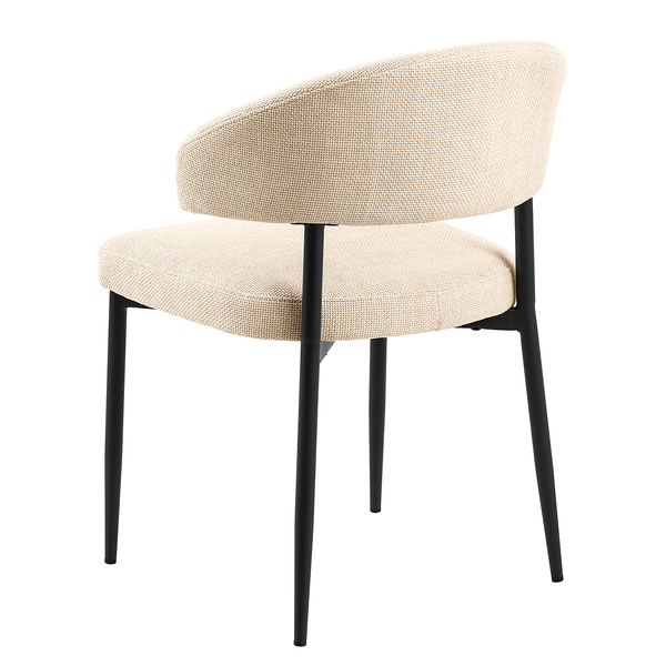 Polsterstuhl Asbo 2er-Set - Strukturstoff Badia: Beige