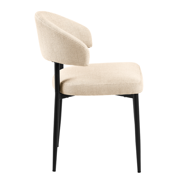 Polsterstuhl Asbo 2er-Set - Strukturstoff Badia: Beige