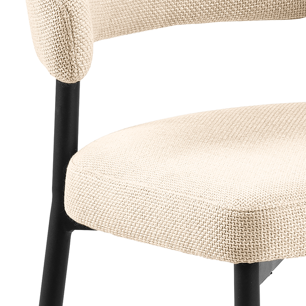 Polsterstuhl Asbo 2er-Set - Strukturstoff Badia: Beige