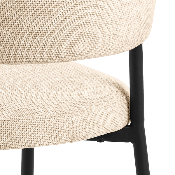 Polsterstuhl Asbo 2er-Set - Strukturstoff Badia: Beige