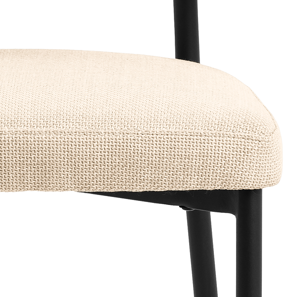 Polsterstuhl Asbo 2er-Set - Strukturstoff Badia: Beige