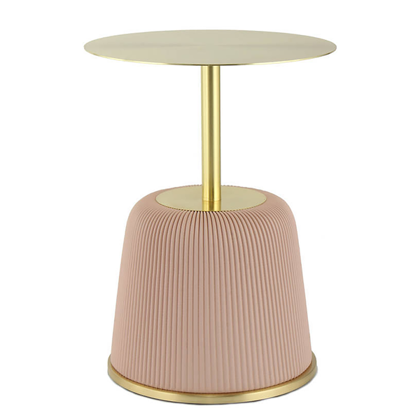 Beistelltisch Jokai 300 - Eisen / Dekor - Rosa