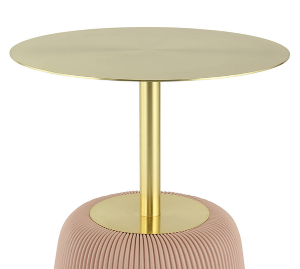 Beistelltisch Jokai 300 - Eisen / Dekor - Rosa