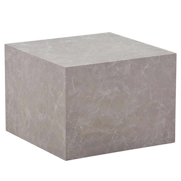 Beitelltisch Cuboid 100 - Mamoroptik - Beige