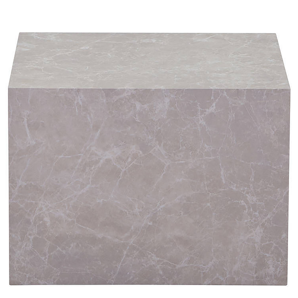 Beitelltisch Cuboid 100 - Mamoroptik - Beige