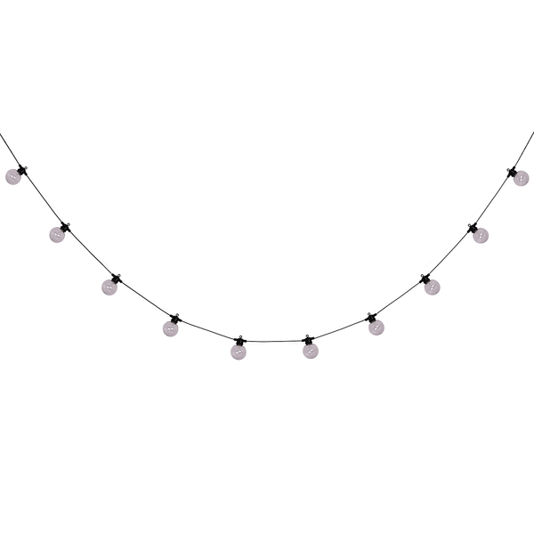 Solar-Lichterkette Cadena - Kunststoff - Schwarz - 10-flammig - Warmweiß