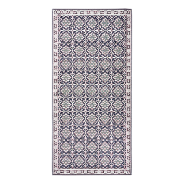 Läufer Retro - Polyester / Polypropylen - Grün