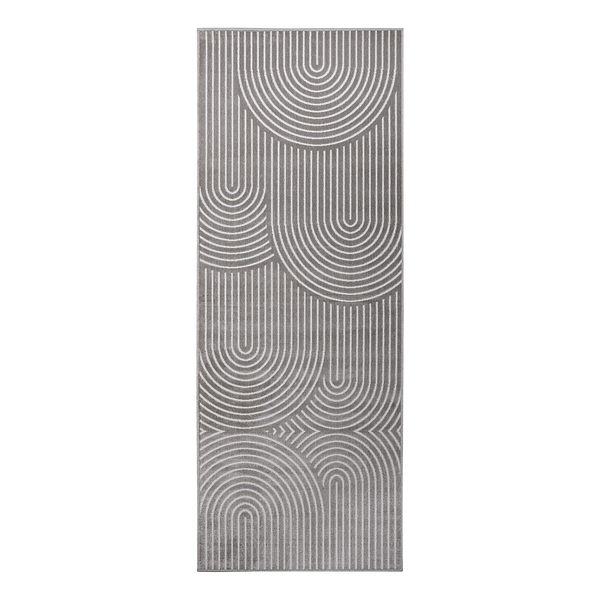 Läufer Faron - Viscose / Baumwollstoff - Grau