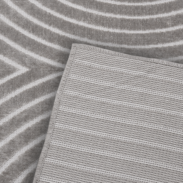 Läufer Faron - Viscose / Baumwollstoff - Grau