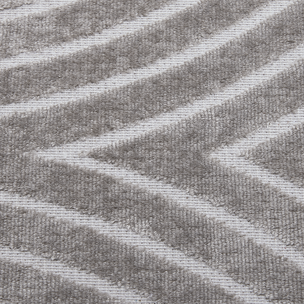 Läufer Faron - Viscose / Baumwollstoff - Grau