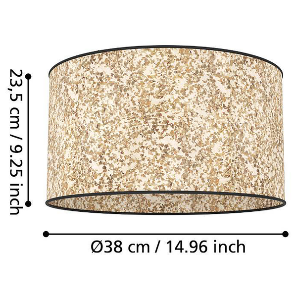 Deckenleuchte Butterburn - Mischgewebe / Stahl - 1-flammig