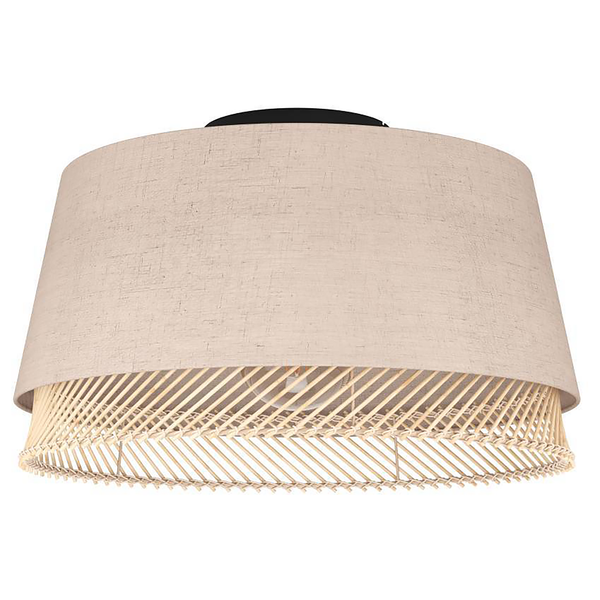 Deckenleuchte Tabley - Mischgewebe / Stahl - 1-flammig