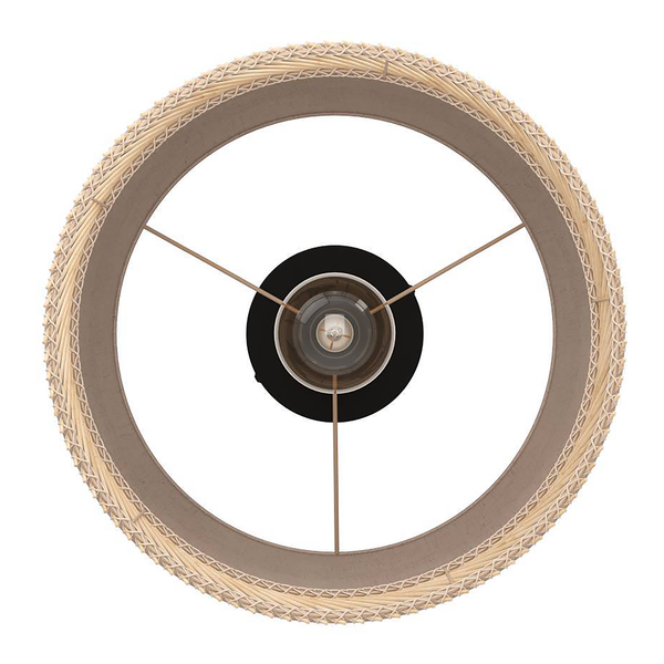 Deckenleuchte Tabley - Mischgewebe / Stahl - 1-flammig