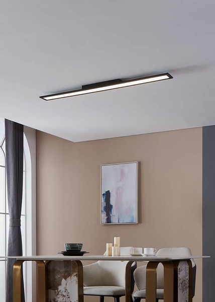 LED-Deckenleuchte Salobrena - Polycarbonat / Stahl - 1-flammig - Breite: 120 cm