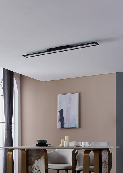 LED-Deckenleuchte Salobrena - Polycarbonat / Stahl - 1-flammig - Breite: 120 cm