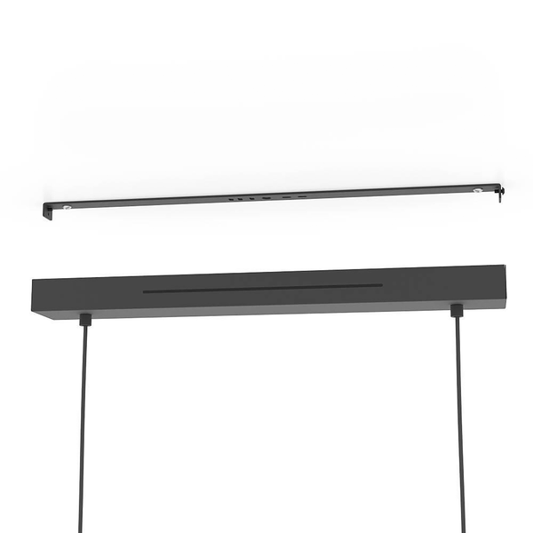 LED-Pendelleuchte Andreas-Z - Polycarbonat / Stahl - 2-flammig - Schwarz