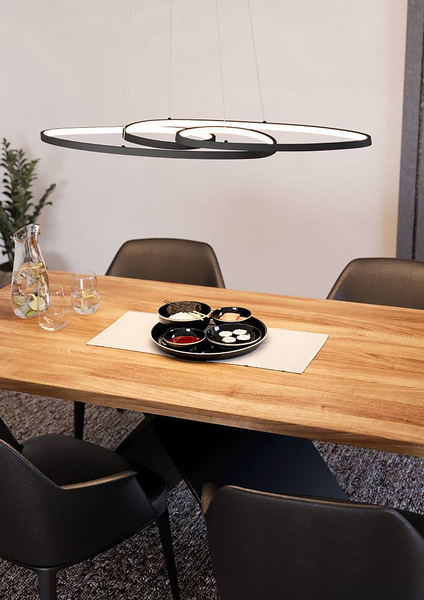 LED-Pendelleuchte Gianella - Polycarbonat / Aluminium - 1-flammig