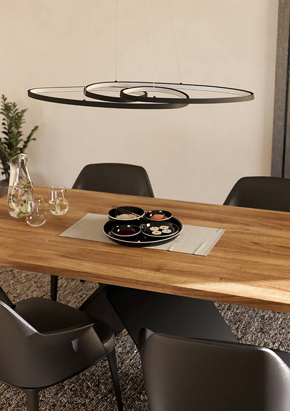 LED-Pendelleuchte Gianella - Polycarbonat / Aluminium - 1-flammig