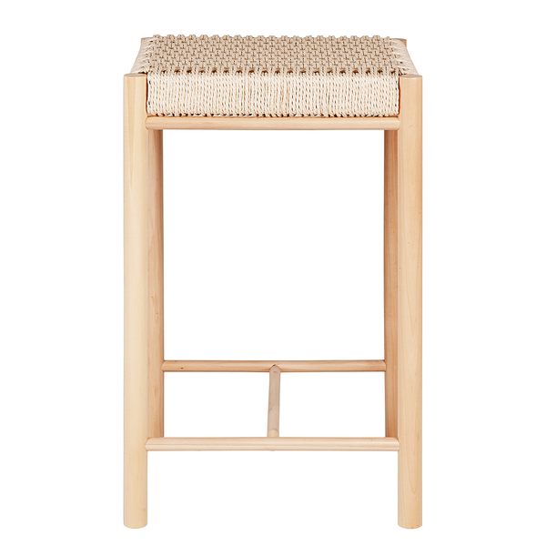 Beistellhocker Abano - Pappel massiv / Papier - Natur - Höhe: 67 cm