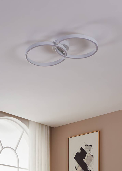 LED-Deckenleuchte Amandolo Typ B - Polycarbonat / Aluminium - 1-flammig - Weiß