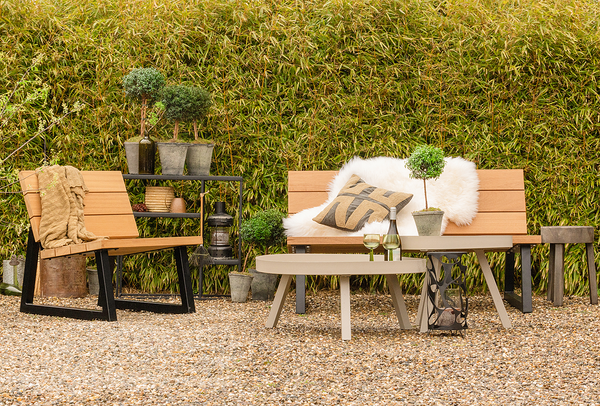 Beistelltisch Sunny - Eisen - Taupe - 45 x 60 cm