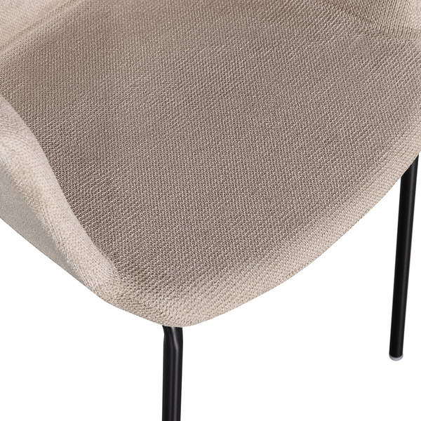 Armlehnenstuhl Tieme 2er-Set - Chenille - Sand