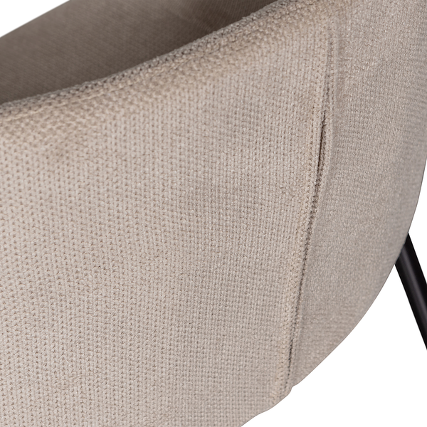 Armlehnenstuhl Tieme 2er-Set - Chenille - Sand