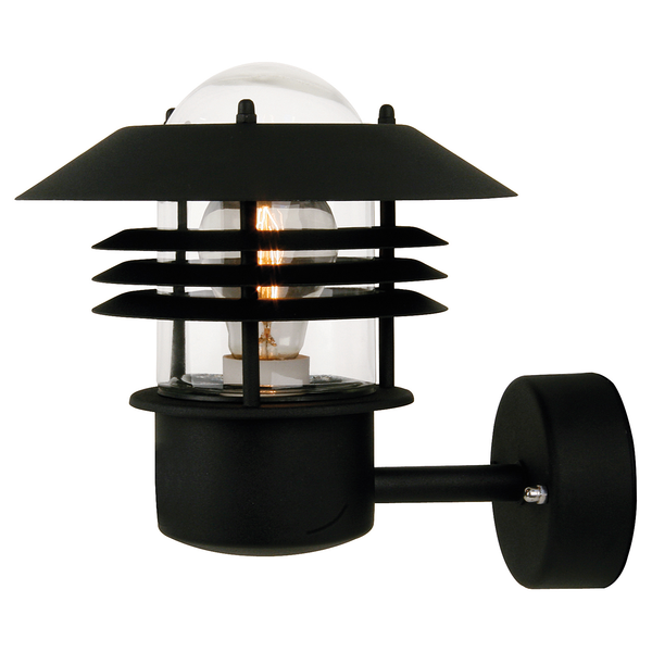 Wandleuchte Vejers Up - Aluminium - 1-flammig - Schwarz