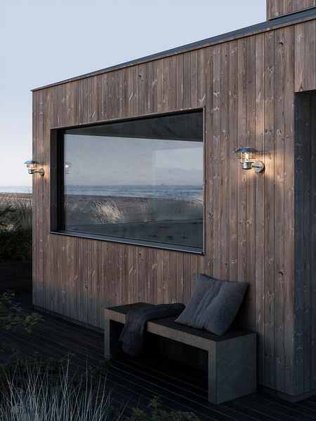 Wandleuchte Vejers Up - Aluminium - 1-flammig - Silber