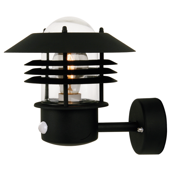 Wandleuchte Vejers Up Sensor - Aluminium - 1-flammig - Schwarz