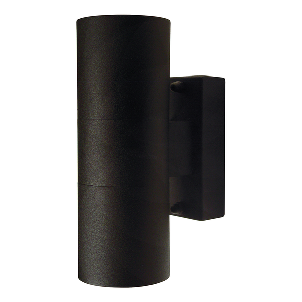 Wandleuchte Tin Double - Aluminium - 2-flammig - Schwarz