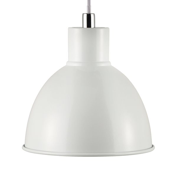 Pendelleuchte Pop - Aluminium - 1-flammig - Weiß