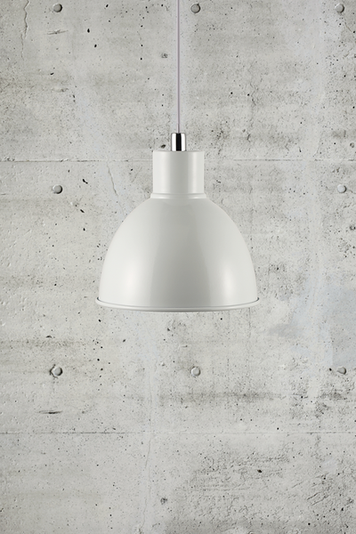 Pendelleuchte Pop - Aluminium - 1-flammig - Weiß