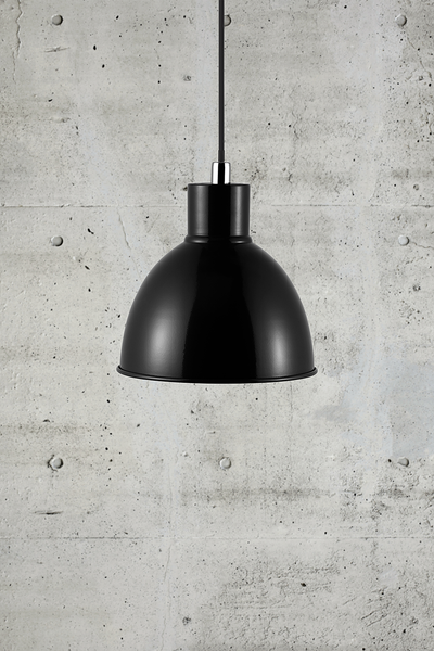 Pendelleuchte Pop - Aluminium - 1-flammig - Schwarz