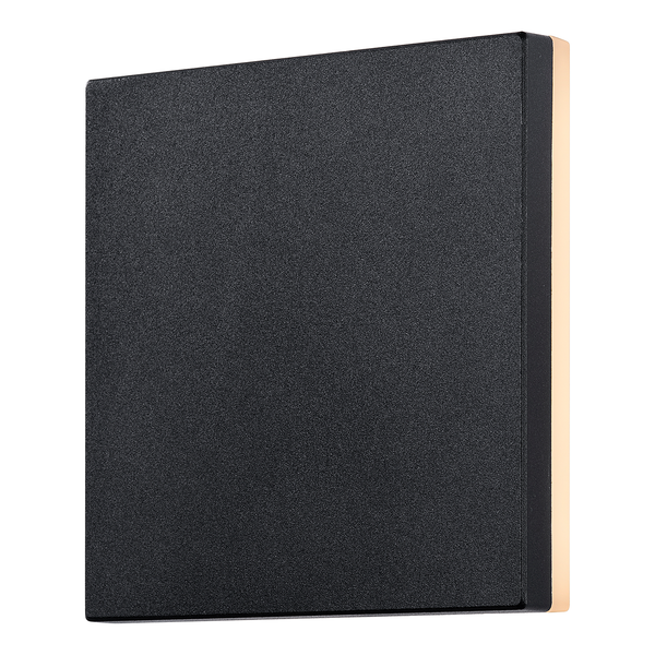 Wandleuchte Artego Square - Aluminium - Schwarz - 1-flammig