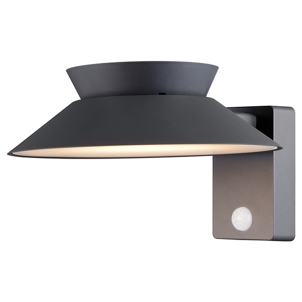 Solar-Wandleuchte Justina - Aluminium - 1-flammig - Grau