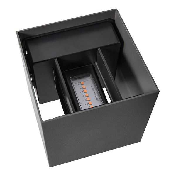 Wandleuchte Milda Kubi - Aluminium - 1-flammig - Grau