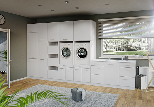 Aufsatzschrank Laundreezy 1 Tür - Weiß - 60 x 38 cm