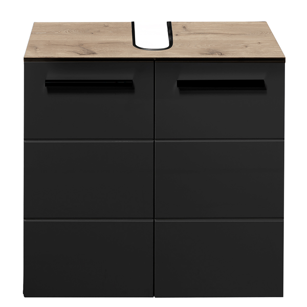 Waschbeckenunterschrank Poway - Matt Schwarz