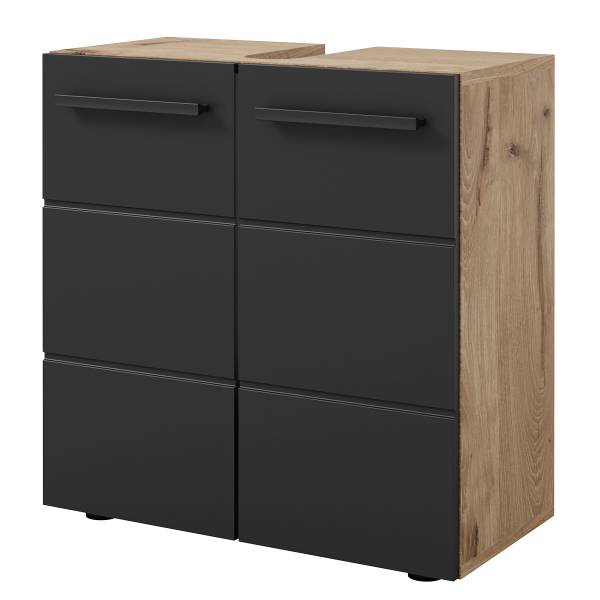 Waschbeckenunterschrank Poway - Matt Schwarz