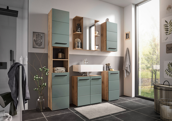 Waschbeckenunterschrank Poway - Mintgrau