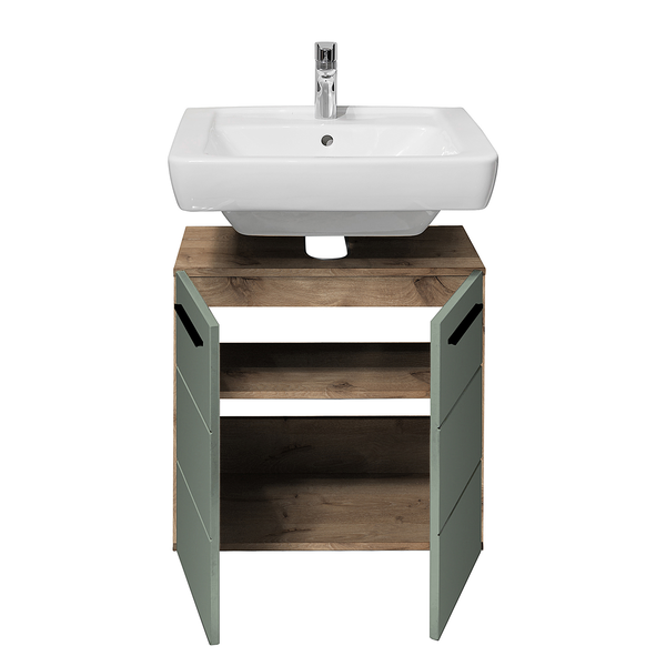 Waschbeckenunterschrank Poway - Mintgrau