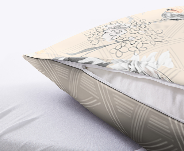 Mako-Satin Bettwäsche Kessia - Baumwolle - Taupe - 155 x 220 cm