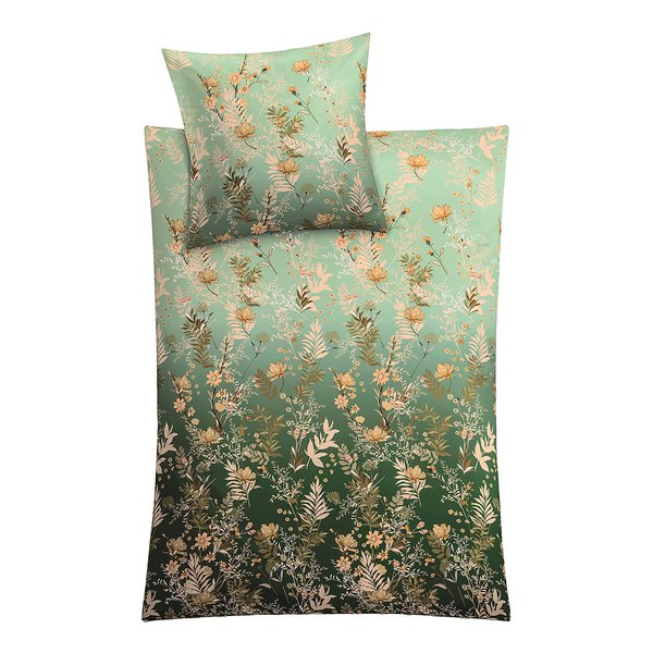 Mako-Satin Bettwäsche Zahra - Baumwolle- Pistaziengrün - 155 x 220 cm